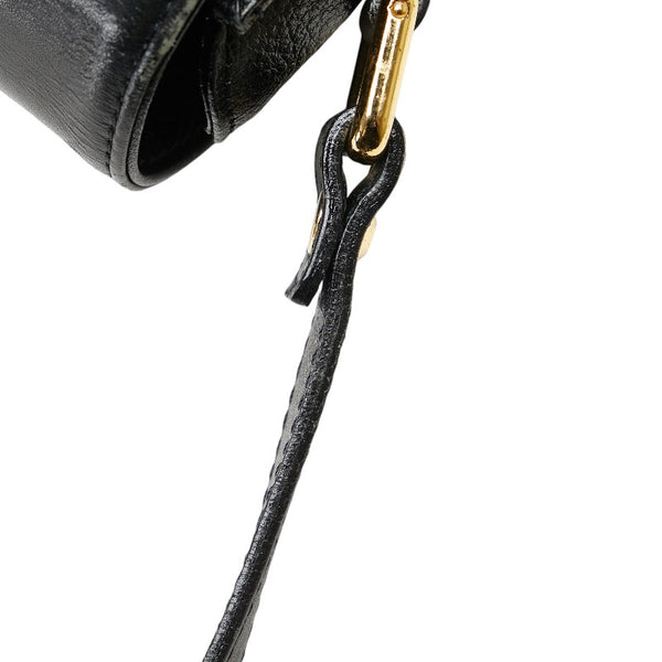 サンローラン YSLロゴ カサンドラ 斜め掛け ショルダーバッグ ブラック レザー レディース SAINT LAURENT 【中古】