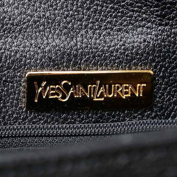 サンローラン YSLロゴ カサンドラ 斜め掛け ショルダーバッグ ブラック レザー レディース SAINT LAURENT 【中古】
