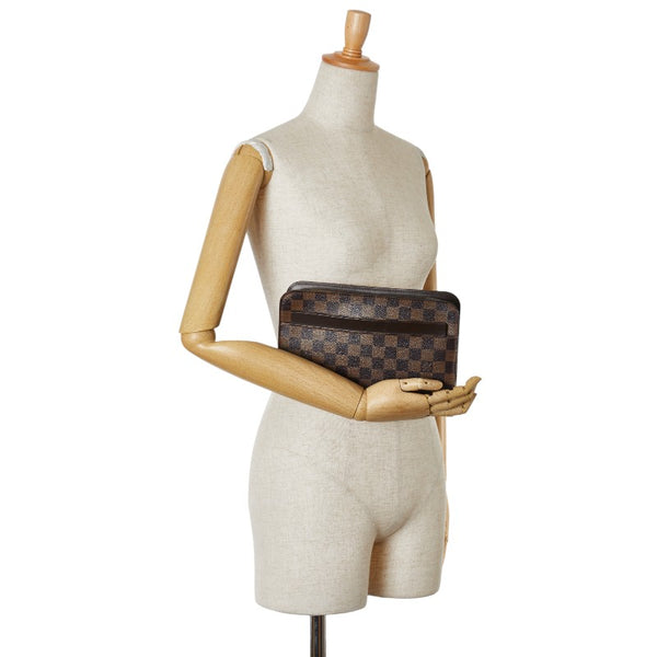 ルイ ヴィトン ダミエ サンルイ セカンドバッグ N51993 ブラウン PVC レザー レディース LOUIS VUITTON 【中古】