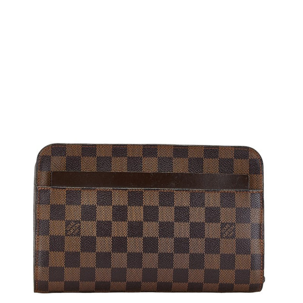 ルイ ヴィトン ダミエ サンルイ セカンドバッグ N51993 ブラウン PVC レザー レディース LOUIS VUITTON 【中古】
