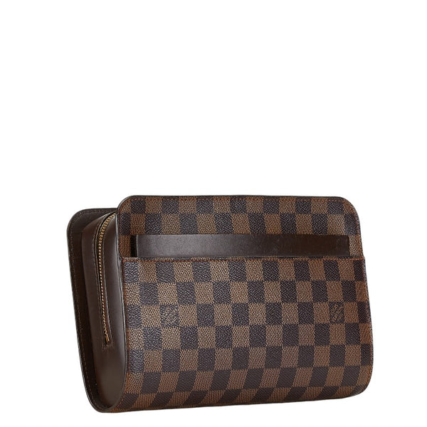 ルイ ヴィトン ダミエ サンルイ セカンドバッグ N51993 ブラウン PVC レザー レディース LOUIS VUITTON 【中古】
