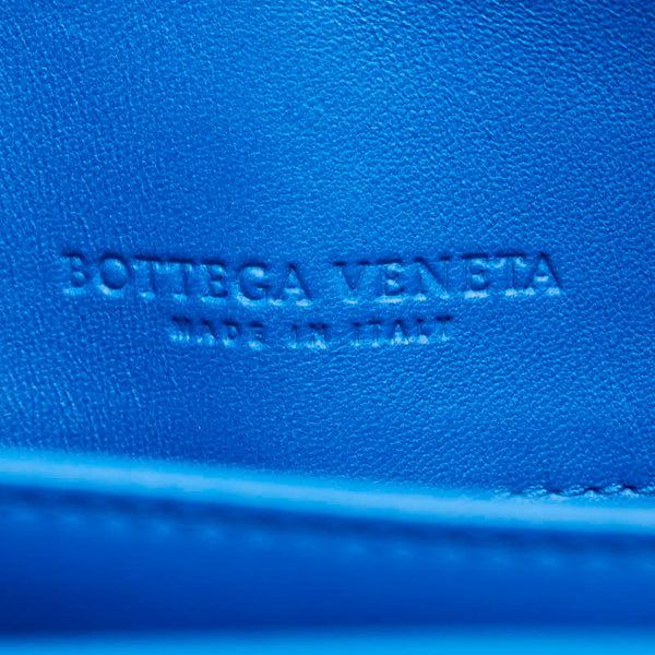 ボッテガヴェネタ イントレチャート ハンドバッグ チェーン ショルダーバッグ ブルー パイソン レディース BOTTEGAVENETA 【中古】