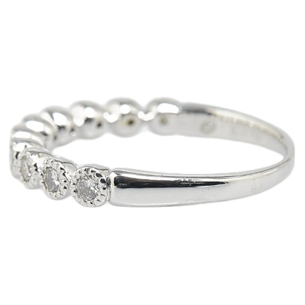 K18WG ホワイトゴールド ダイヤ0.30ct ハーフエタニティ リング 指輪 #51 レディース 11号 【中古】