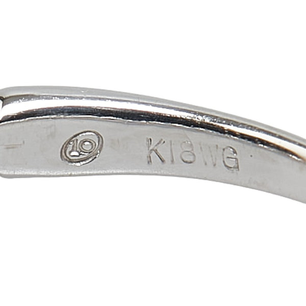 K18WG ホワイトゴールド ダイヤ0.30ct ハーフエタニティ リング 指輪 #51 レディース 11号 【中古】