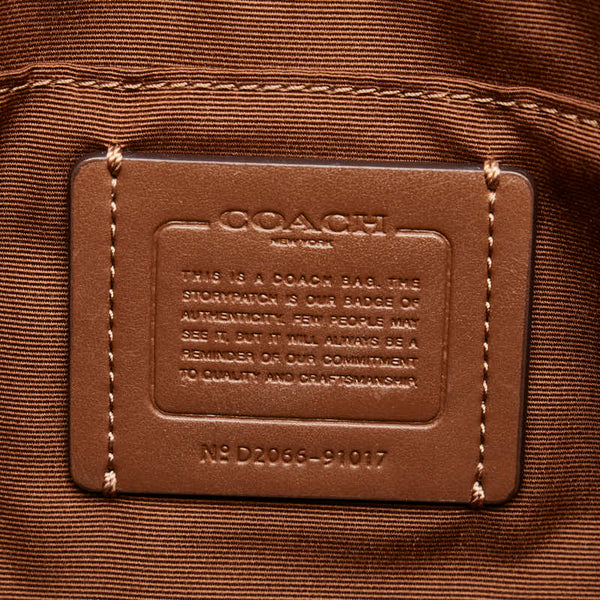 コーチ シグネチャー トートバッグ ハンドバッグ ブラウン PVC レザー レディース COACH 【中古】