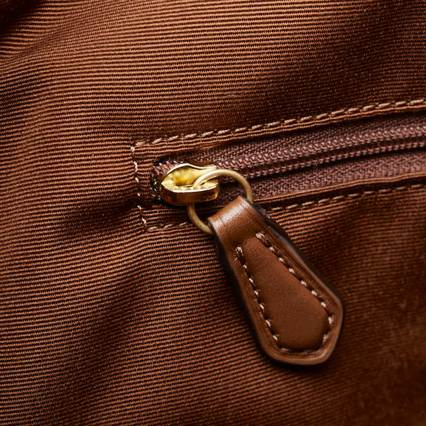 コーチ シグネチャー トートバッグ ハンドバッグ ブラウン PVC レザー レディース COACH 【中古】