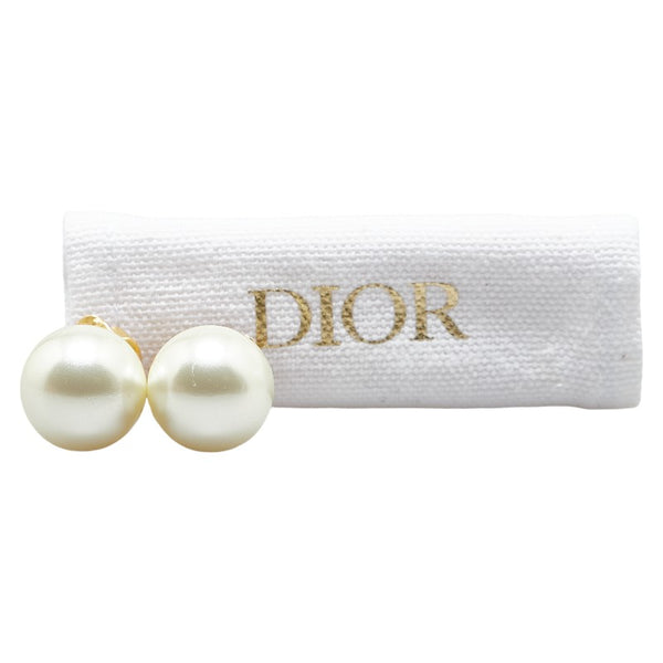 ディオール トライバル フェイクパール ローズ ピアス ゴールド メッキ レディース Dior 【中古】