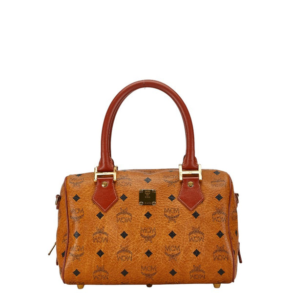 エム シー エム ヴィセトス ハンドバッグ ショルダーバッグ 2WAY ブラウン PVC レザー レディース MCM 【中古】