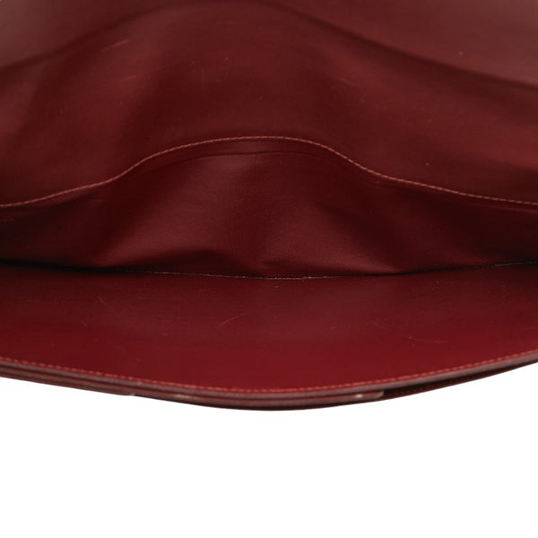 カルティエ マストライン クラッチバッグ セカンドバッグ ワインレッド レザー レディース CARTIER 【中古】