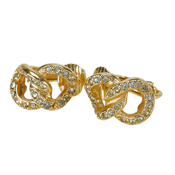 ディオール ラインストーン イヤリング ゴールド メッキ レディース Dior 【中古】