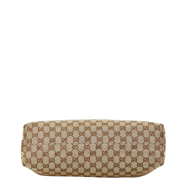 グッチ GGキャンバス ハンドバッグ ショルダーバッグ 2WAY 232967 213317 ベージュ ブラウン キャンバス レザー レディース GUCCI 【中古】