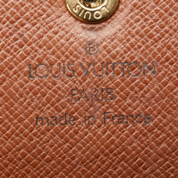 ルイ ヴィトン モノグラム ポシェット ポルト モネ クレディ 長財布 M61725 ブラウン PVC レザー レディース LOUIS VUITTON 【中古】