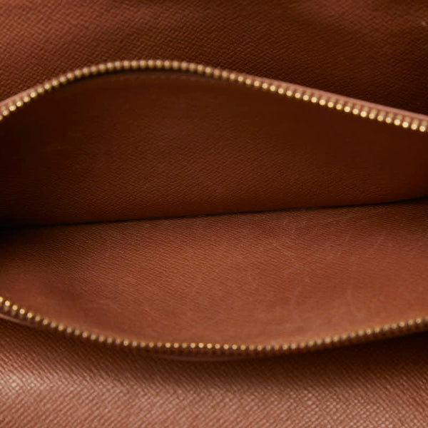 ルイ ヴィトン モノグラム ポシェット ポルト モネ クレディ 長財布 M61725 ブラウン PVC レザー レディース LOUIS VUITTON 【中古】
