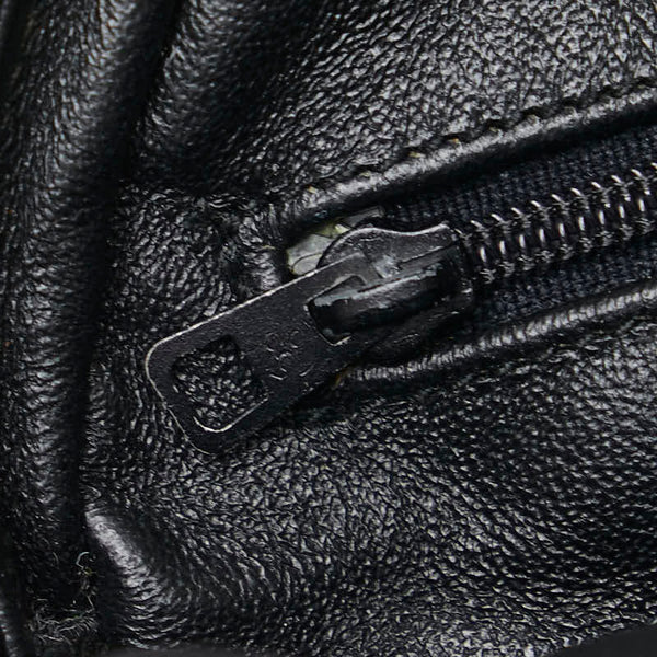 シャネル マトラッセ ラウンド フリンジ チェーン ハンドバッグ ブラック レザー レディース CHANEL 【中古】