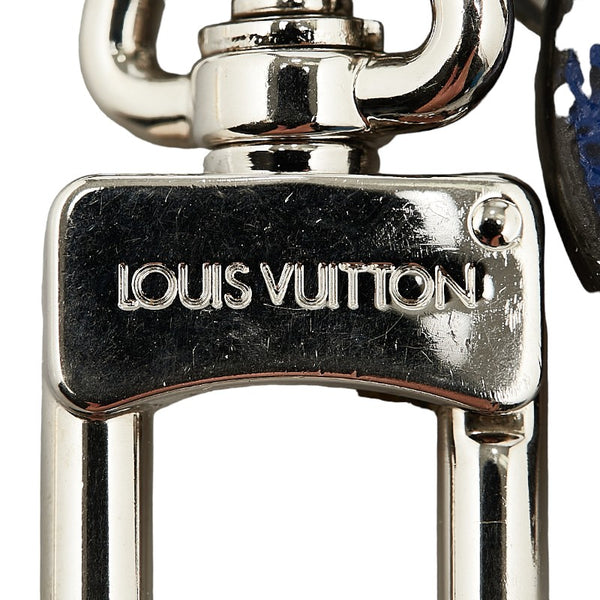ルイ ヴィトン タイガラマ ポルトクレ ネオ LVクラブ キーリング M69324 コバルト ブルー レザー メタル レディース LOUIS VUITTON 【中古】