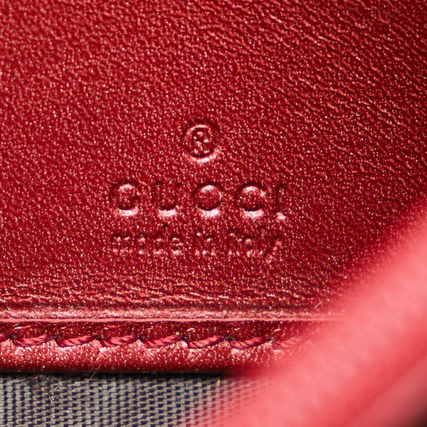 グッチ LOVELY ラブリー 長財布 251861 0959 レッド メタリックレッド エナメル レディース GUCCI 【中古】