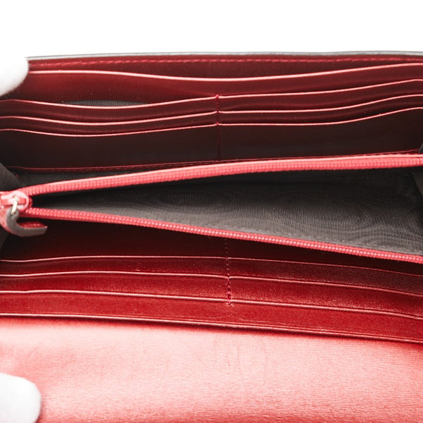 グッチ LOVELY ラブリー 長財布 251861 0959 レッド メタリックレッド エナメル レディース GUCCI 【中古】