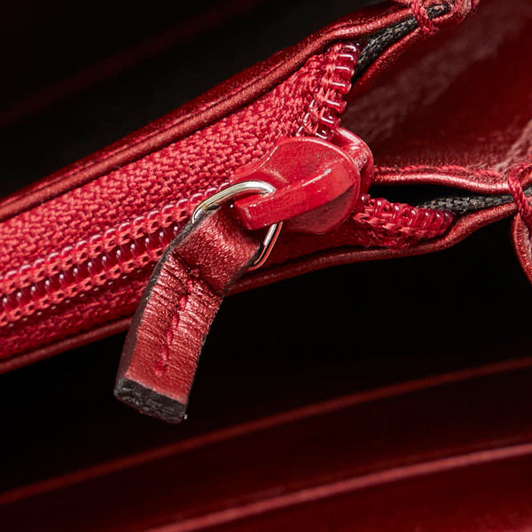 グッチ LOVELY ラブリー 長財布 251861 0959 レッド メタリックレッド エナメル レディース GUCCI 【中古】