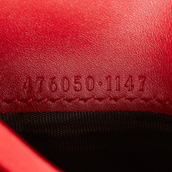 グッチ GGスプリーム チェリー フラップ コンパクト ウォレット 476050 ベージュ レッド PVC レザー レディース GUCCI 【中古】