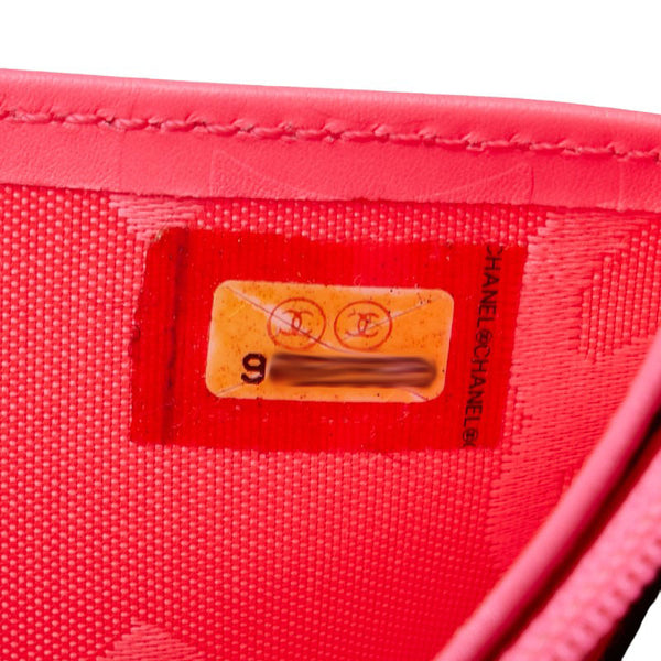 シャネル カンボンライン ココマーク 二つ折り財布 ブラック ホワイト レザー レディース CHANEL 【中古】