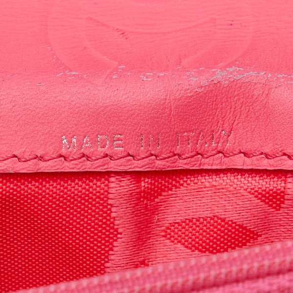 シャネル カンボンライン ココマーク 二つ折り財布 ブラック ホワイト レザー レディース CHANEL 【中古】