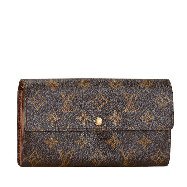 ルイ ヴィトン モノグラム ポルトフォイユ サラ 長財布 M61726 ブラウン PVC レザー レディース LOUIS VUITTON 【中古】