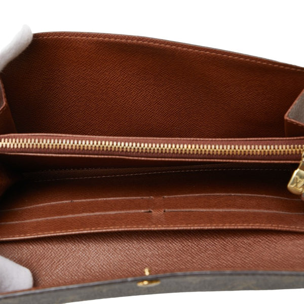 ルイ ヴィトン モノグラム ポルトフォイユ サラ 長財布 M61726 ブラウン PVC レザー レディース LOUIS VUITTON 【中古】