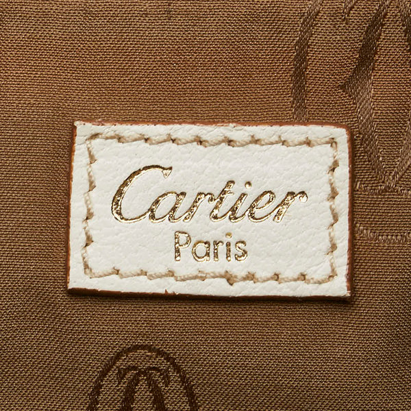 カルティエ マストライン マルチェロ ハンドバッグ ホワイト レザー レディース CARTIER 【中古】