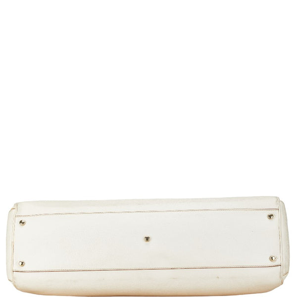 カルティエ マストライン マルチェロ ハンドバッグ ホワイト レザー レディース CARTIER 【中古】