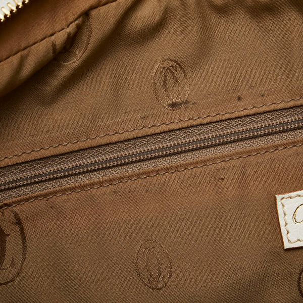 カルティエ マストライン マルチェロ ハンドバッグ ホワイト レザー レディース CARTIER 【中古】