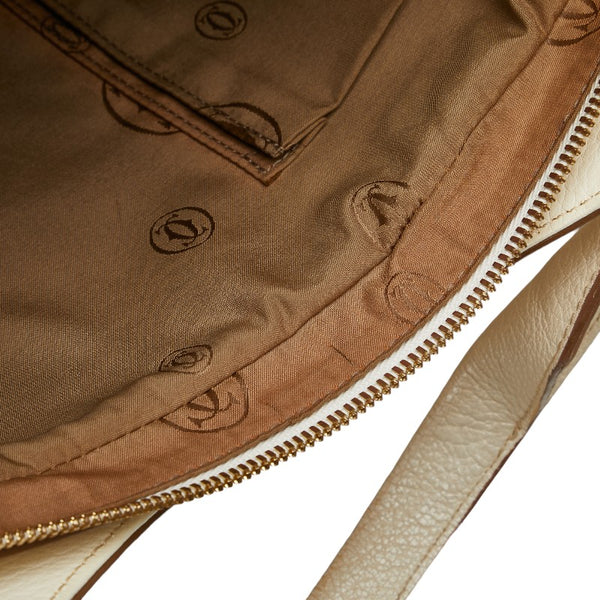 カルティエ マストライン マルチェロ ハンドバッグ ホワイト レザー レディース CARTIER 【中古】