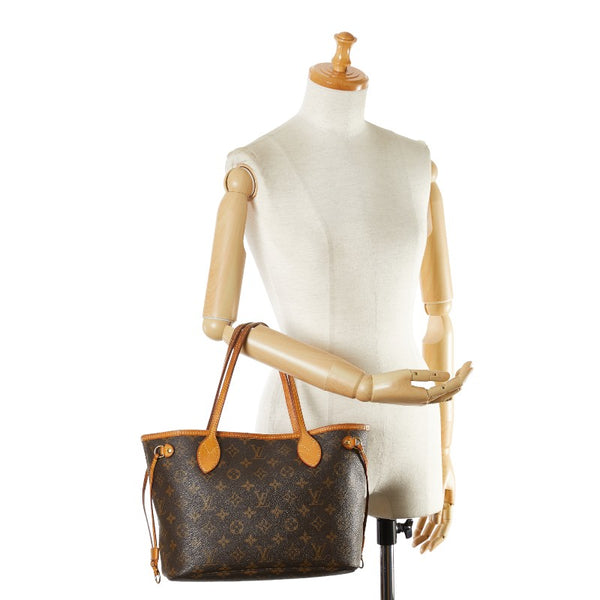 ルイ ヴィトン モノグラム ネヴァーフルPM ハンドバッグ トートバッグ M40155 ブラウン PVC レザー レディース LOUIS VUITTON 【中古】