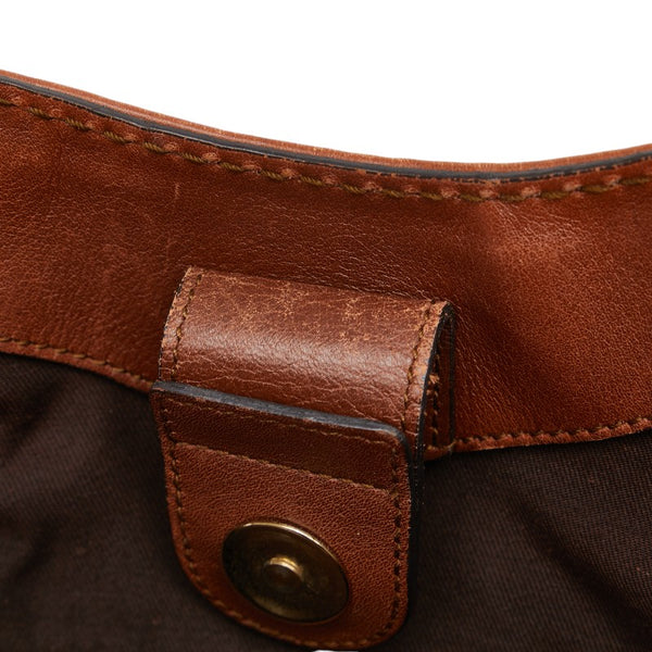 グッチ GGキャンバス スーキー トートバッグ 211944 ベージュ ブラウン キャンバス レザー レディース GUCCI 【中古】