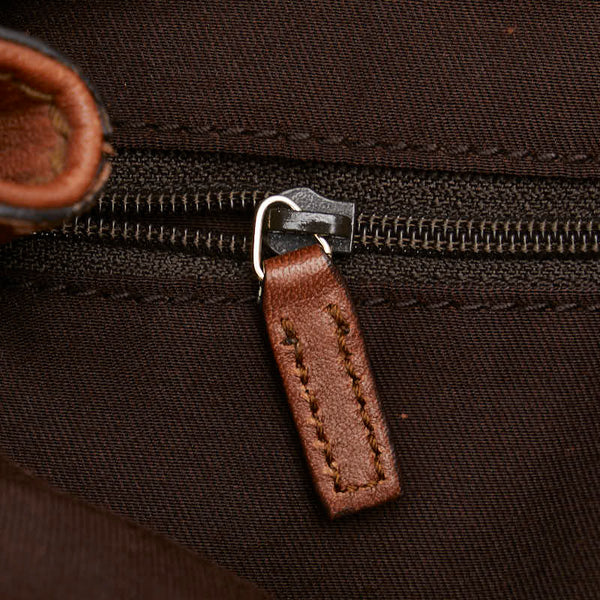 グッチ GGキャンバス スーキー トートバッグ 211944 ベージュ ブラウン キャンバス レザー レディース GUCCI 【中古】