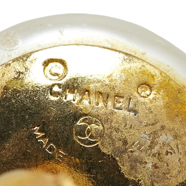 シャネル ココマーク フェイクパール イヤリング ゴールド メッキ レディース CHANEL 【中古】