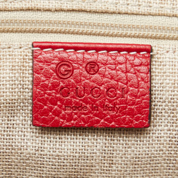 グッチ インターロッキングG ハンドバッグ ショルダーバッグ 2WAY 449659 レッド レザー レディース GUCCI 【中古】