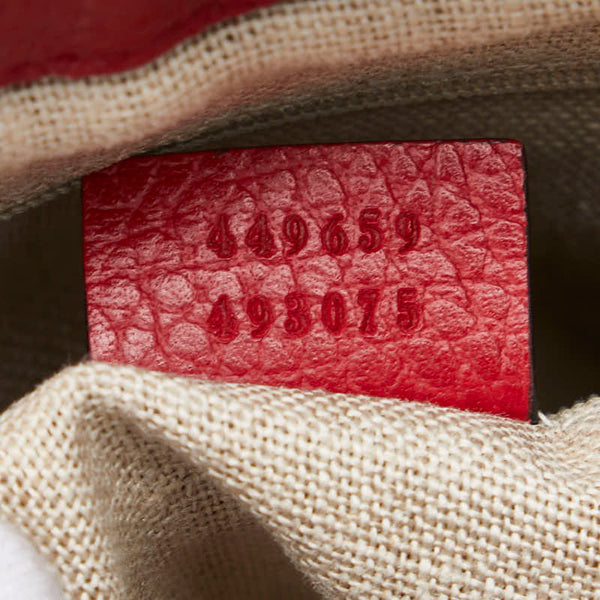 グッチ インターロッキングG ハンドバッグ ショルダーバッグ 2WAY 449659 レッド レザー レディース GUCCI 【中古】