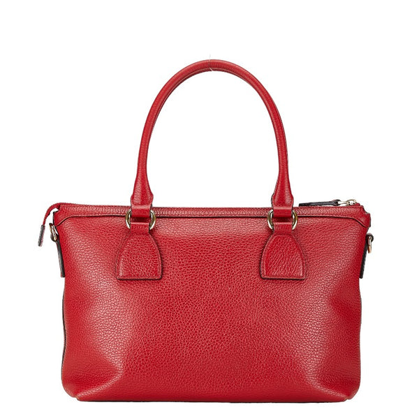 グッチ インターロッキングG ハンドバッグ ショルダーバッグ 2WAY 449659 レッド レザー レディース GUCCI 【中古】