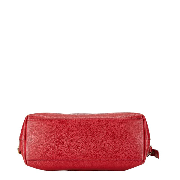 グッチ インターロッキングG ハンドバッグ ショルダーバッグ 2WAY 449659 レッド レザー レディース GUCCI 【中古】