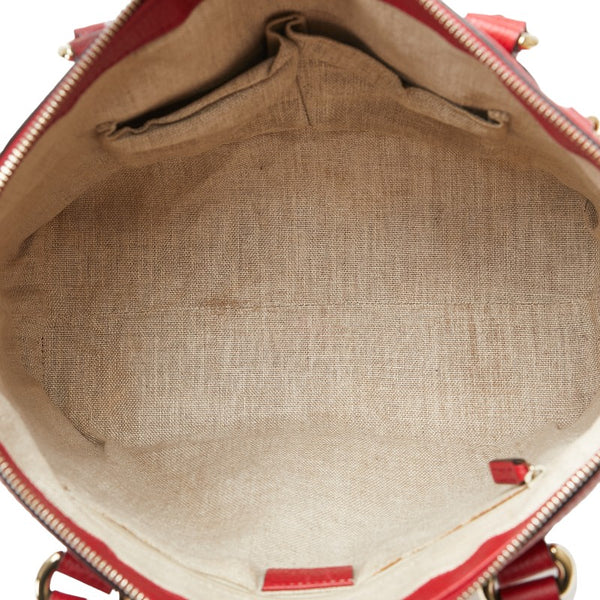 グッチ インターロッキングG ハンドバッグ ショルダーバッグ 2WAY 449659 レッド レザー レディース GUCCI 【中古】