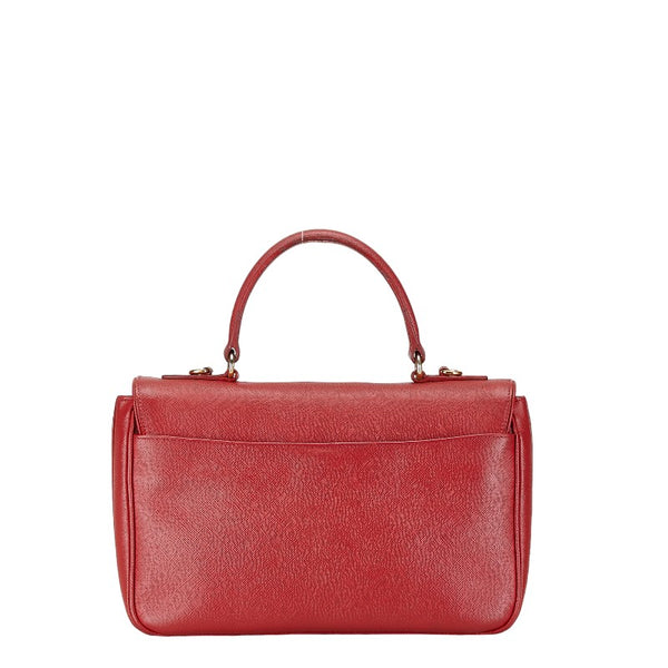 プラダ サフィアーノ ルクス ハンドバッグ ショルダーバッグ 2WAY レッド レザー レディース PRADA 【中古】