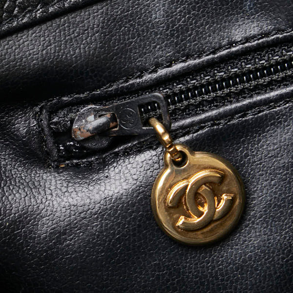 シャネル Vステッチ ハンドバッグ ブラック キャビアスキン レディース CHANEL 【中古】