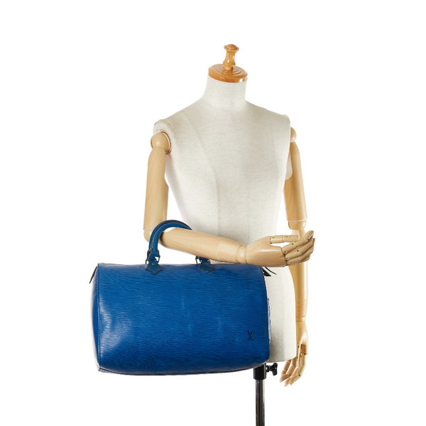 ルイ ヴィトン エピ スピーディ35 ボストンバッグ ハンドバッグ M42995 トレドブルー レザー レディース LOUIS VUITTON 【中古】