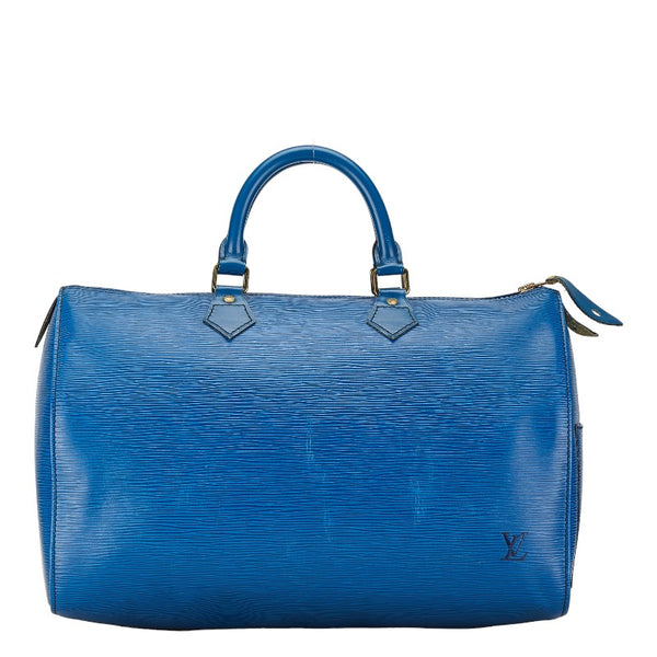 ルイ ヴィトン エピ スピーディ35 ボストンバッグ ハンドバッグ M42995 トレドブルー レザー レディース LOUIS VUITTON 【中古】