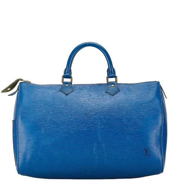 ルイ ヴィトン エピ スピーディ35 ボストンバッグ ハンドバッグ M42995 トレドブルー レザー レディース LOUIS VUITTON 【中古】