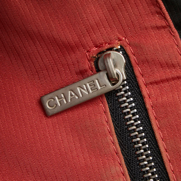 シャネル 旧トラベルライン トートバッグ ハンドバッグ ブラック ナイロン キャンバス レディース CHANEL 【中古】