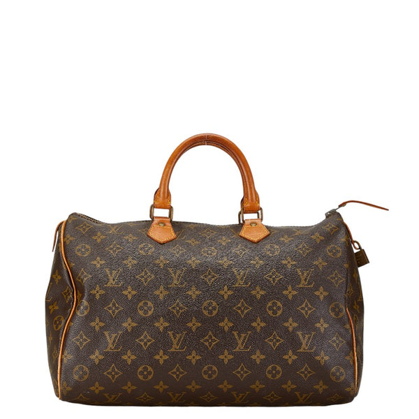 ルイ ヴィトン モノグラム スピーディ35 ハンドバッグ M41524 ブラウン PVC レザー レディース LOUIS VUITTON 【中古】