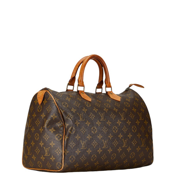 ルイ ヴィトン モノグラム スピーディ35 ハンドバッグ M41524 ブラウン PVC レザー レディース LOUIS VUITTON 【中古】