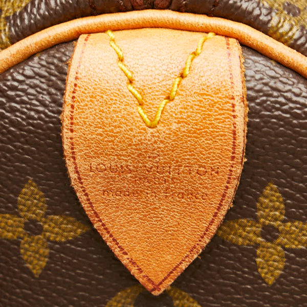 ルイ ヴィトン モノグラム スピーディ35 ハンドバッグ M41524 ブラウン PVC レザー レディース LOUIS VUITTON 【中古】