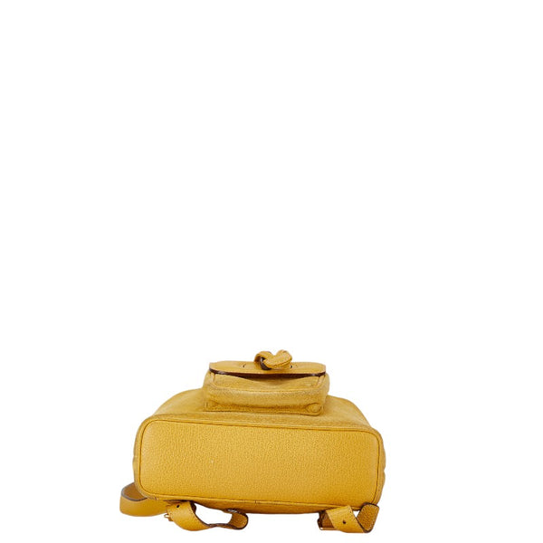 グッチ バンブー ミニリュック バックパック 003 2058 0030 イエロー スウェード レザー レディース GUCCI 【中古】